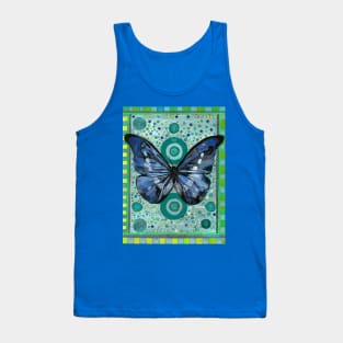 Teal Butterfly Tank Top